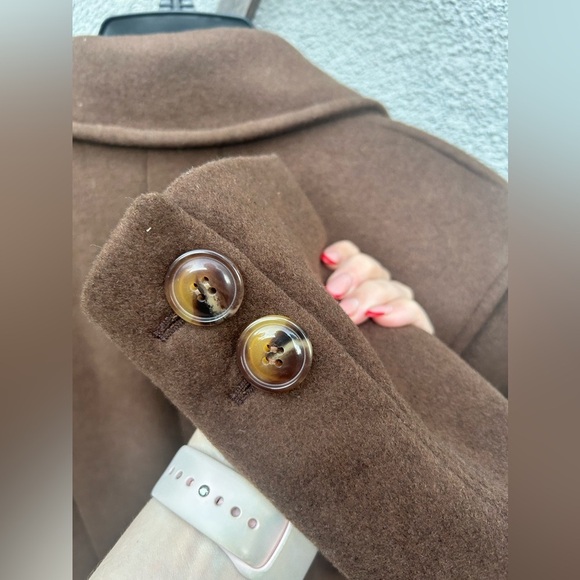 L’Academie x Marianna Long Coat Espresso Brown Size Large - Picture 9 of 12